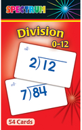 Spectrum flash cards division 0-12  gr 3-5
