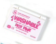 Stamp pad washable hot pink