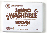 Jumbo stamp pad brown washable