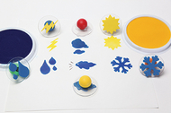 Ready2learn giant weather stamps  set of 6