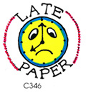 Stamp late paper clock
