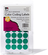 Color coding labels green