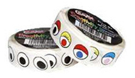 Wiggle eyes stickers on a roll blk