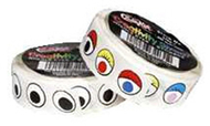 Wiggle eyes stickers on a roll  multi-color