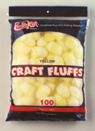 Craft fluffs yellow 100 count