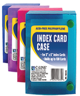 C line 3x5 index card case