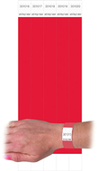 C line dupont tyvek red security  wristbands 100pk