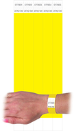 C line dupont tyvek yellow security  wristbands 100pk