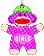 Sock monkey girls hall pass