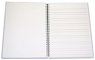 Primary line 3/4 spiral composition  book  10.25x 7.5