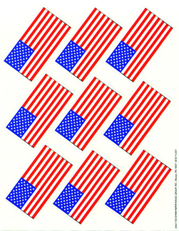 Picture of Us flags giant stickers
