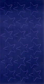 Picture of Stickers foil stars 1/2 in 250/pk  blue