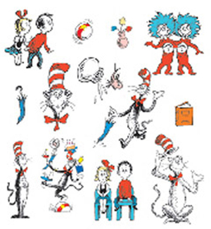 Picture of Cat in the hat characters 2 sided  decorating kit
