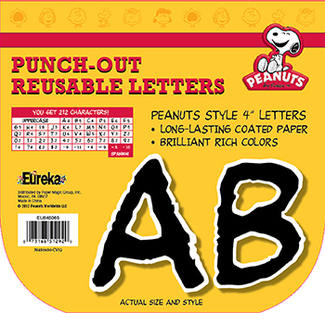 Picture of Peanuts deco letters black
