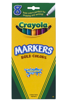 Picture of Washable markers 8ct bold colors  fine tip
