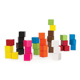 Picture of Wooden colored cubes set of 36