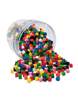 Picture of Centimeter cubes 500-pk 10 colors  in storage tub