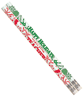 Picture of 1dz happy holidays from your  teacher pencils