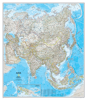 Picture of Asia wall map 34 x 38