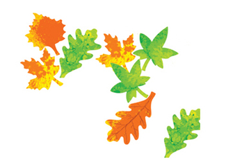 Picture of Color diffusing leaves