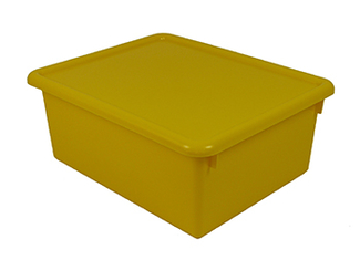 Picture of Stowaway yellow letter box with lid  13 x 10-1/2 x 5