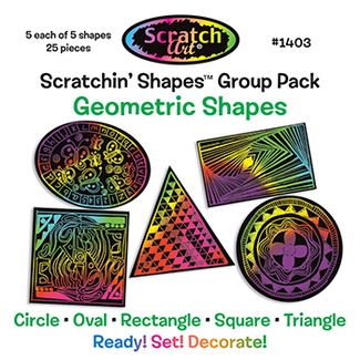 Picture of Geometric scratchin shapes group  pack