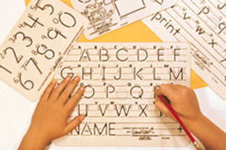 Picture of Template cursive uppercase  letters