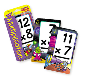 Picture of Pocket flash cards 56-pk 3 x 5  multiplication two-sided cards