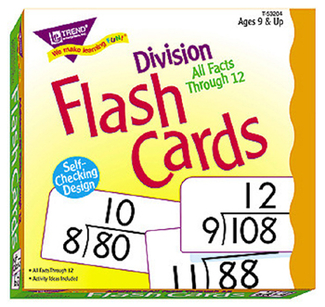 Picture of Flash cards all facts 156/box 0-12  division