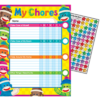 Picture of Sock monkey chore chart