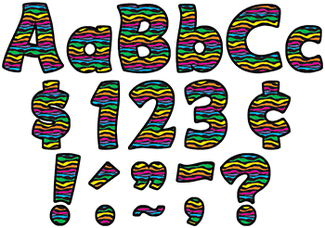 Picture of Wild stripes funtastic font 4in  letters combo pack