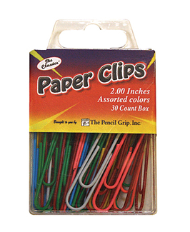 Picture of Jumbo paper clip assorted colors  2.0 30 pc box
