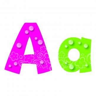 Picture of Bubbles 4in playful uppercase  lowercase combo pack ready letters