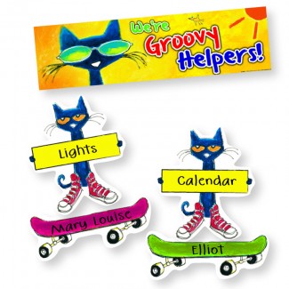 Picture of Groovy classroom jobs mini bbs  featuring pete the cat