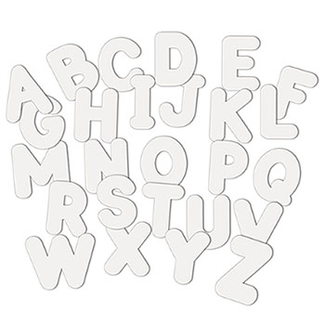 Picture of Wonderfoam upper case peel & stick  board letters