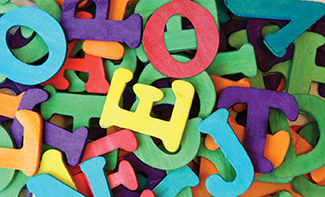 Picture of Colored wooden letters
