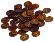 Plastic coins 100 pennies