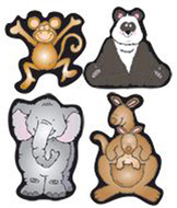 Zoo friends shape stickers