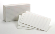 Oxford index cards 3x5 ruled white  100 per pack