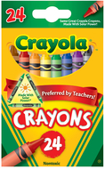 Crayola crayons 24 color peggable