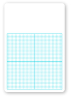 Flipside 12pk 1/4in graph dry erase  boards class pack 11 x 16