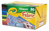 Crayola fabric marker 80ct 10 color  classpack