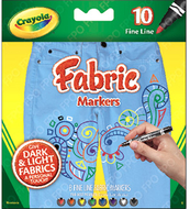 Crayola fine line fabric markers  10 colors