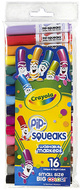 Pip squeaks markers 16 ct short  washable in peggable pouch