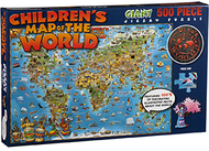 World map dinos childrens  illustrated 500 pcs jigsaw puzzle
