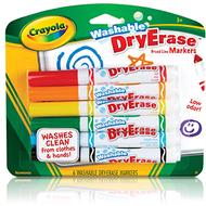 Crayola 6 color set dry erase  washable markers