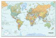World laminated map 38 x 25