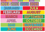 Monthly calendar cards 12pk