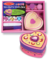 Wooden heart chest decorate your  own