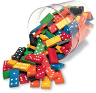 Dominoes double-six color bucket 6  sets 168 total